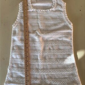 White Knit Sleeveless Tank Top twomax